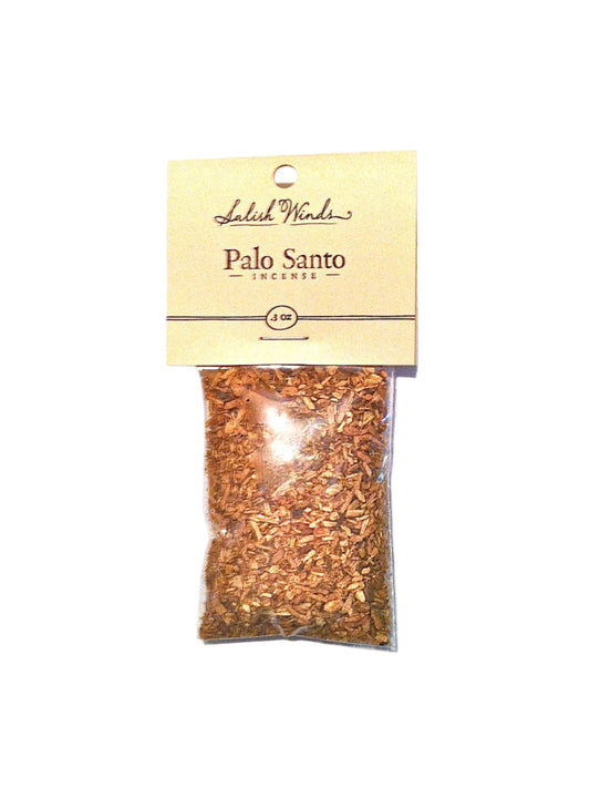 Palo Santo incense package with yellow label on a white background